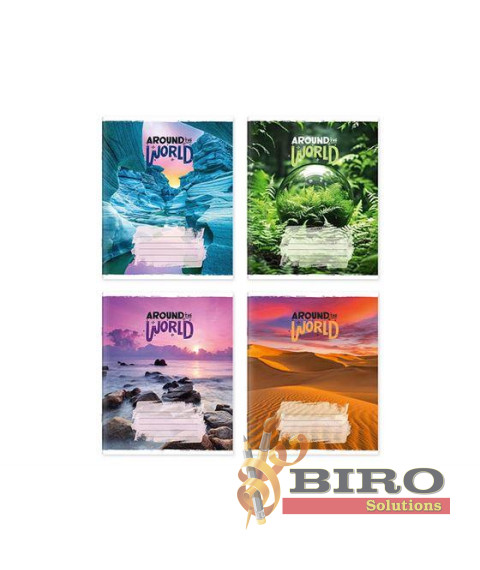 Caiete 96 foi, linie, copertă colorată, 961019